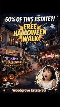 FREE Halloween Walk in Singapore - 50% of This Estate is Decorated?! 🎃 Woodgrove Estate 2026