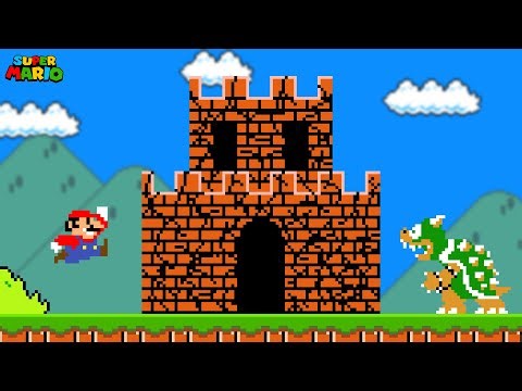 Super Mario Bros., but Every Time Mario Jumps, Everything He Touches BREAKS!
