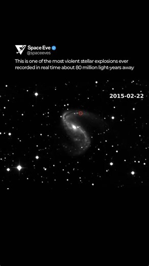 SN 2015F was a Type Ia supernova that erupted in the galaxy NGC 2442 about 80 million light-years away. Using daily images from a robotic 17-inch telescope in Australia, astronomers tracked the explosion over months. Evidence suggests it likely involved a white dwarf interacting with a companion star before detonating in a thermonuclear runaway. #Supernova #SN2015F #Astronomy #SpaceScience | SpaceEve