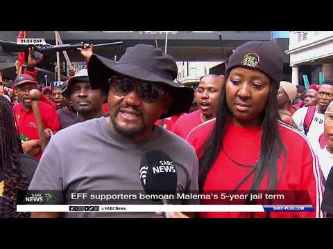 Malema Firearm Case | EFF supporters bemoan Malema's 5-year jail term