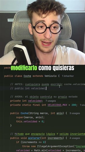 Hoy veremos que es la encapsulacion en Java en menos de un minuto 😎