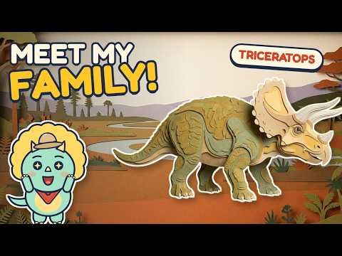Meet TRICERATOPS! 🦕 Three Horns, a Giant Frill & a T-Rex Escape | Dino Facts for Kids