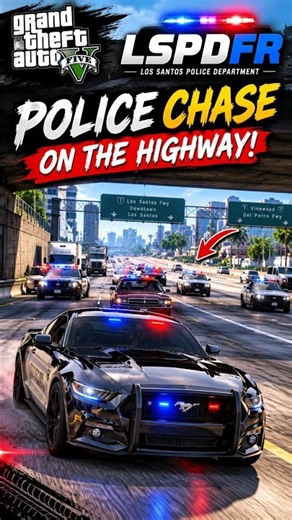 POLICE CHASE ON THE HIGHWAY! 🚔🔥 | GTA 5 LSPDFR #Shorts #gta5