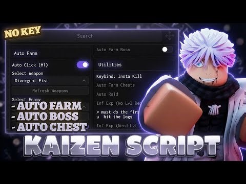 Kaizen Script - Auto Farm Mob, Auto Boss, Auto Chest, Inf Exp, Auto Raid Free No Key