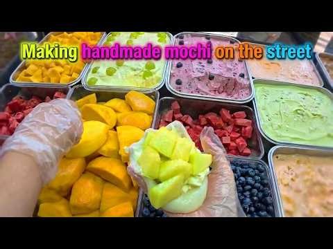 🔴 LIVE: Chinese Fresh Handmade Street Mochi | Satisfying Stretchy Rice Cake & Crushed Peanuts