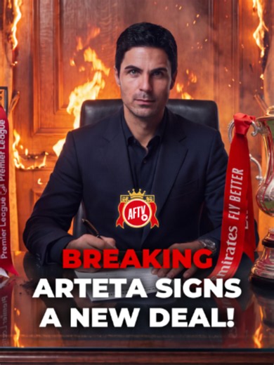 BREAKING! Mikel Arteta has signed a NEW Arsenal contract! ✍️🔥 #BreakingNews #AFTV #Arsenal