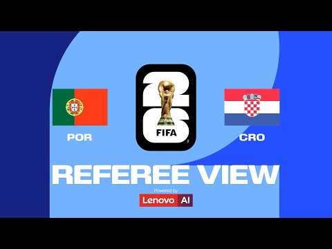 Ronaldo Scores First World Cup Knockout Goal vs. Croatia | Ref's POV | Powered by Lenovo