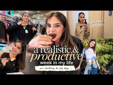 A realistic & productive week in my life: uni, thrifting, & city days ✨