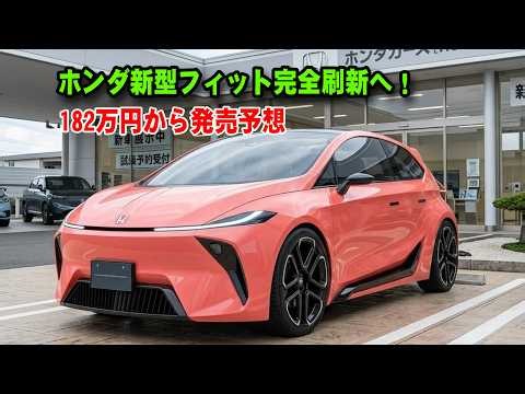 ホンダ新型フィット完全刷新へ！182万円から発売予想、1.0L直列3気筒ターボ搭載でコンパクトカー革命！