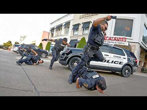One Sudden Move & Officers Unleash a Storm of Gunfire