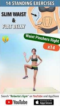 14 #standingexercises to Lose Inches – #flatbelly & #slimwaist ‪@RobertasGym‬ #homeworkout #fitness