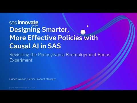 Designing smarter, more effective policies with Causal AI in SAS