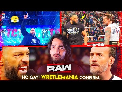 'Mil Gaya Wrestlemania Match🔥☝️' EPIC ROMAN REIGNS & CM PUNK - WWE Raw Highlights