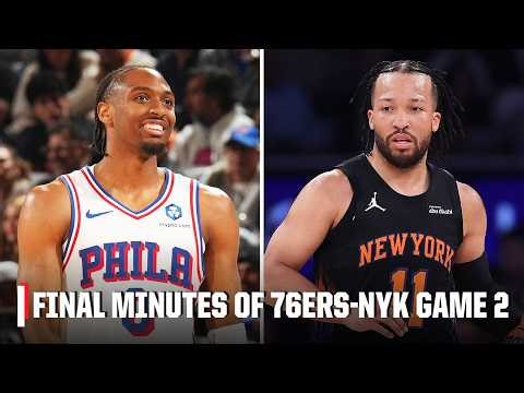 Final 5 minutes of Philadelphia 76ers vs. New York Knicks in ECSF Game 2 | NBA on ESPN