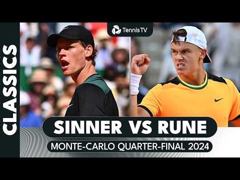 DRAMATIC Jannik Sinner vs Holger Rune Clash 🍿 | Monte-Carlo 2024 Quarter-Final Extended Highlights
