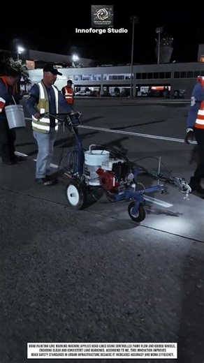 Road Painting Tool Innovation Using Line Marking Machine for Clear Roads #innovation
