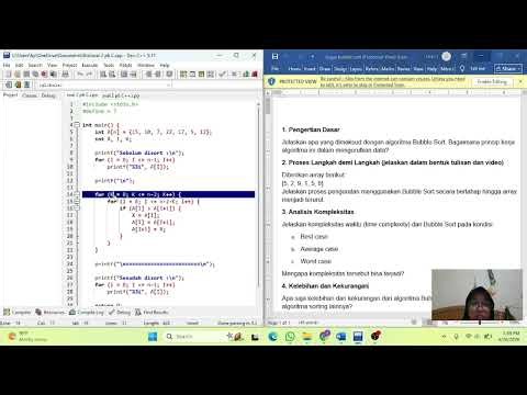 Implementasi Bubble Sort (C & C++) | Tugas Mandiri Pertemuan 6