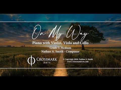 FREE Sheet Music for Piano and String Trio: "On My Way" (Intermediate / Grade 3) - Demo Video