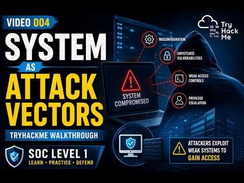 Video 004 | System as Attack Vectors | TryHackMe Walkthrough | SOC Level 1