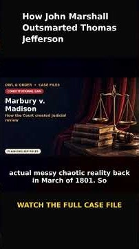 Marbury v. Madison: How John Marshall Outsmarted Thomas Jefferson | #Shorts