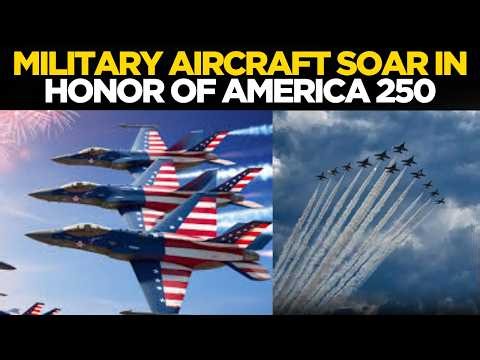 LIVE: Military Flyovers Mark 250th Anniversary of the United States in Washington D.C. | US News