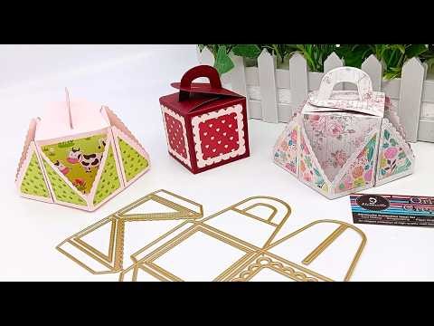 2 Ways to Use Gift Box Metal Die / GIFT BOX TUTORIAL - #Alinacutle #AlinaCraft #papercraft #amazon
