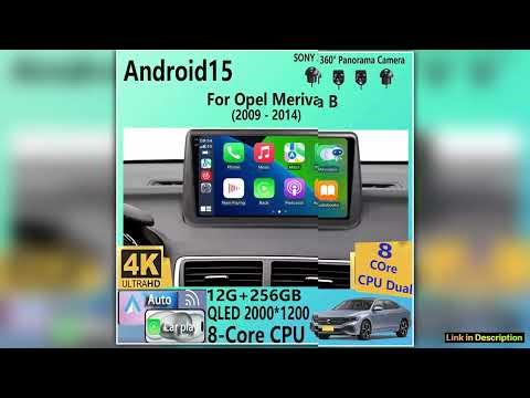 For Opel Meriva B 2009 2014 2K QLED Android 15 Car Radio Multimedia Video Player GPS CarPlay Auto