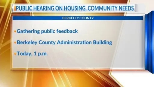 Berkeley County to hold public hearing on housing, community needs