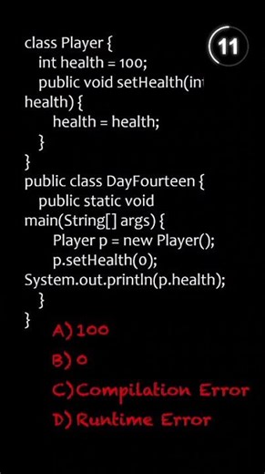 Daily Java MCQ Day 14: The 'this' Keyword Trap! 🐛💻 #java #coding #placements