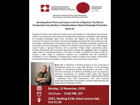 Prof. Rudra Sil – Knowing About Places and Cases in the Era of Big Data