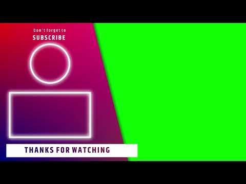 100% Free Green Screen - outro | Chroma Key Effect