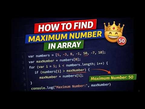 Find the Largest Number in an Array Using JavaScript