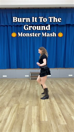 Burn it to the Ground line dance to Monster Mash song 👻 #linedance
