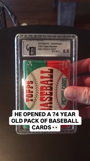 He opened one of the rarest baseball card packs ever 😯🔥Would you rip it or keep it sealed? 🤔via: YT/The Ridges