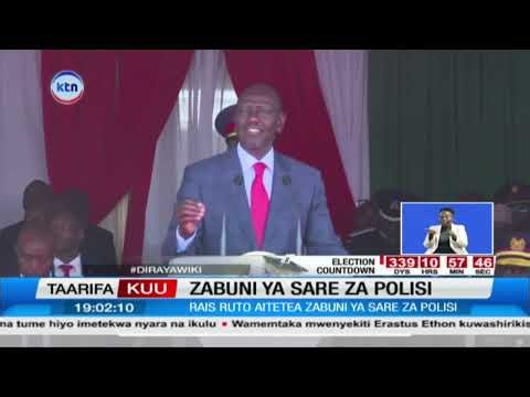 Ruto aunga mkono sare mpya za polisi, Murkomen amtetea Kanja
