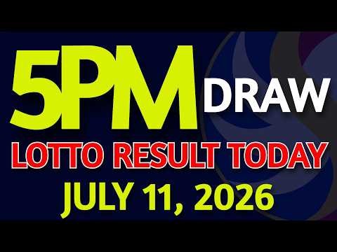 Lotto Result Today 5pm draw July 11, 2026 PCSO