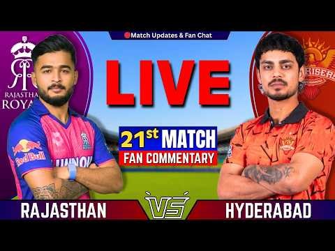 🔴Hyderabad vs Rajasthan , 21st Match IPL 2026 | RR vs SRH Live | Live Cricket Match Today | IPL 2026