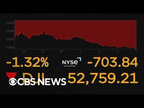 Dow closes down more than 700 points over bond market, national debt fears