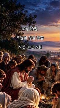 10/10 오늘의 성경 말씀 (시편 30편 5절) 그의 노염은 잠깐이요 그의 은총은 평생이로다 저녁에는 울음이 깃들일지라도 아침에는 기쁨이 오리로다,아멘 #기도 #성경말씀 #시편
