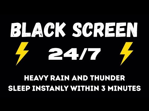 🔴 Heavy Rain and Thunder Sounds for Sleeping - Black Screen | Perfect Thunderstorm for Rest, Live