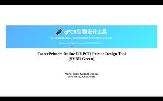 Fasterprimer: 快速帮你获取RT pcr引物