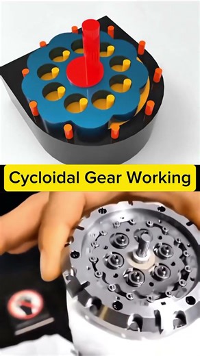 Cycloidal Gear Drive Mechanism 3D Animation #short