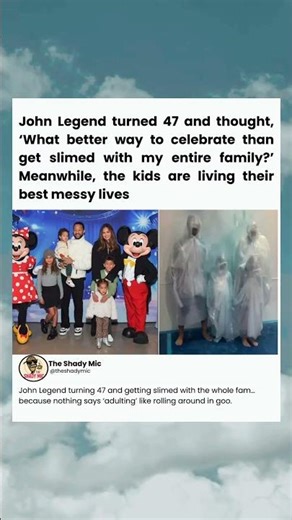 John Legend Turns 47! Gets Slimed with Chrissy Teigen & Kids at Sloomoo Institute