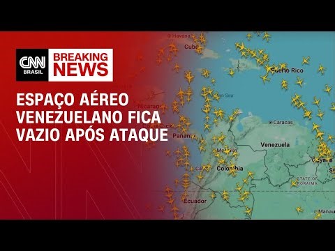 Espaço aéreo da Venezuela aparecia vazio durante ataques dos EUA | AGORA CNN