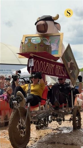Contestants race through water, mud and city streets in Baltimore's Kinetic Sculpture Race