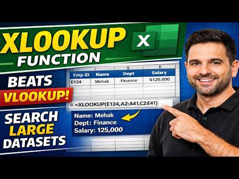 XLOOKUP Function in Excel | Replace VLOOKUP & Search Large Datasets Easily