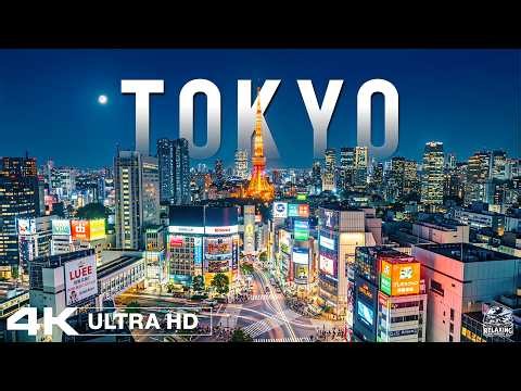 Tokyo 4K 🇯🇵 Neon Nights, Shibuya Crossing & Futuristic Japan City Views