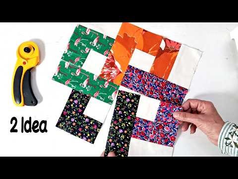 Simple Patchwork Pattern from Leftover Fabric | DIY Sewing Idea