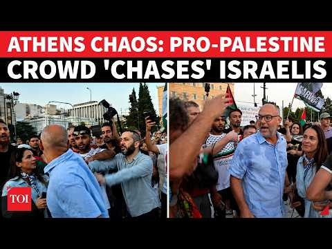 On Cam: Pro-Palestine Crowd CHASES Israelis In Athens, Ugly CLASH Erupts; 'Zionists Not Allowed'