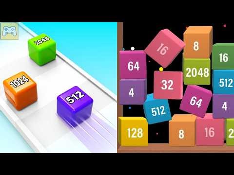 2048 Cube Runner vs Cube 2048 ✦ ASMR Gameplay Android iOS • 2048 Number Merge Race Games